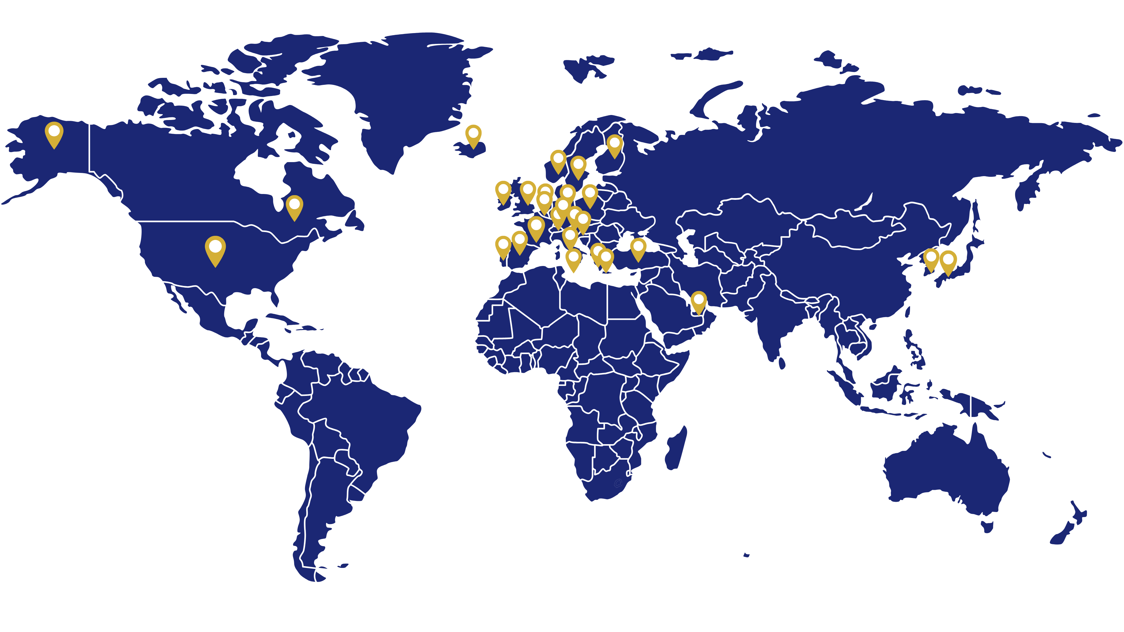IKFT world coverage map — 27 launch countries